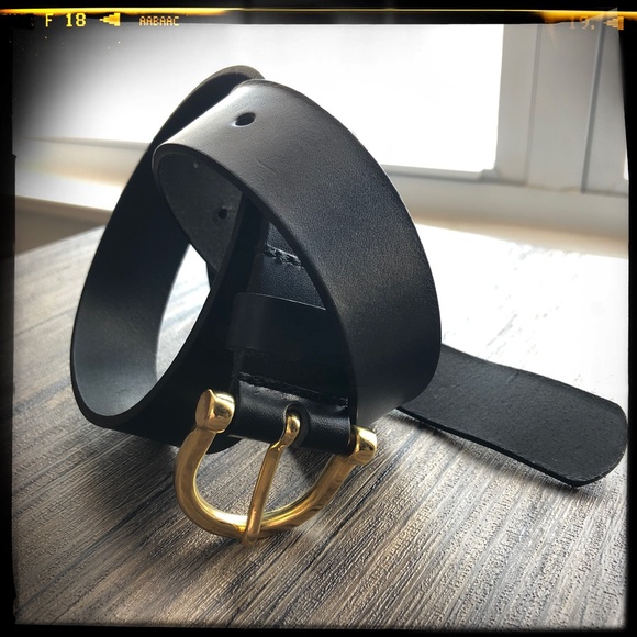 Zara Accessories - ZARA - black leather belt - sz 80 -  US30/31